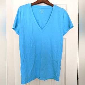 J Crew Slub Cotton VNeck T Shirt Size M